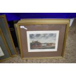 SET OF FOUR FRAMED COACHING PRINTS "FORES'S COACHING RECOLLECTIONS", EACH FRAME SIZE APPROX 54CM