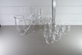 QTY OF VARIOUS DESIGNER GLASS WARES