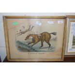 PAIR OF HORSE RACING INTEREST FRAMED PRINTS, EACH WIDTH APPROX 48CM