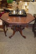 VICTORIAN OCTAGONAL OCCASIONAL TABLE, POSSIBLY FRENCH, APPROX 90CM