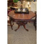 VICTORIAN OCTAGONAL OCCASIONAL TABLE, POSSIBLY FRENCH, APPROX 90CM