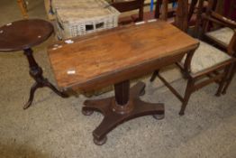 19TH CENTURY FOLD-TOP CARD TABLE, WIDTH APPROX 91CM