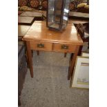 SMALL SQUARE OCCASIONAL TABLE WITH DRAWERS BENEATH, APPROX 70CM
