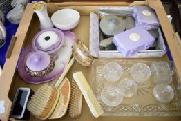 BOX CONTAINING DRESSING TABLE SETS