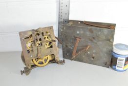 BOX CONTAINING CLOCK PARTS