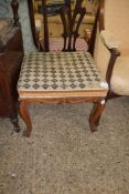UPHOLSTERED SQUARE STOOL, APPROX 53CM