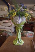 ORNATELY MOULDED ITALIAN CERAMIC JARDINIERE AND STAND, HEIGHT APPROX 75CM