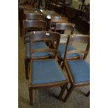 SET OF SIX CIRCA 1950S OAK DINING CHAIRS