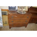 19TH CENTURY CHEST OF DRAWERS, WIDTH APPROX 90CM