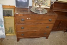 19TH CENTURY CHEST OF DRAWERS, WIDTH APPROX 90CM