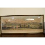 FRAMED PRINT "SOUTH VIEW OF NOTTINGHAM FROM THE RYE HILLS IN 1741" AS PRESENTED TO THE SUBSCRIBERS