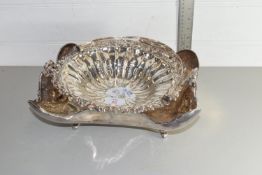 TWO SILVER PLATED SERVING TRAYS