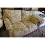 TWO-SEAT MODERN FLORAL SOFA, LENGTH APPROX 158CM