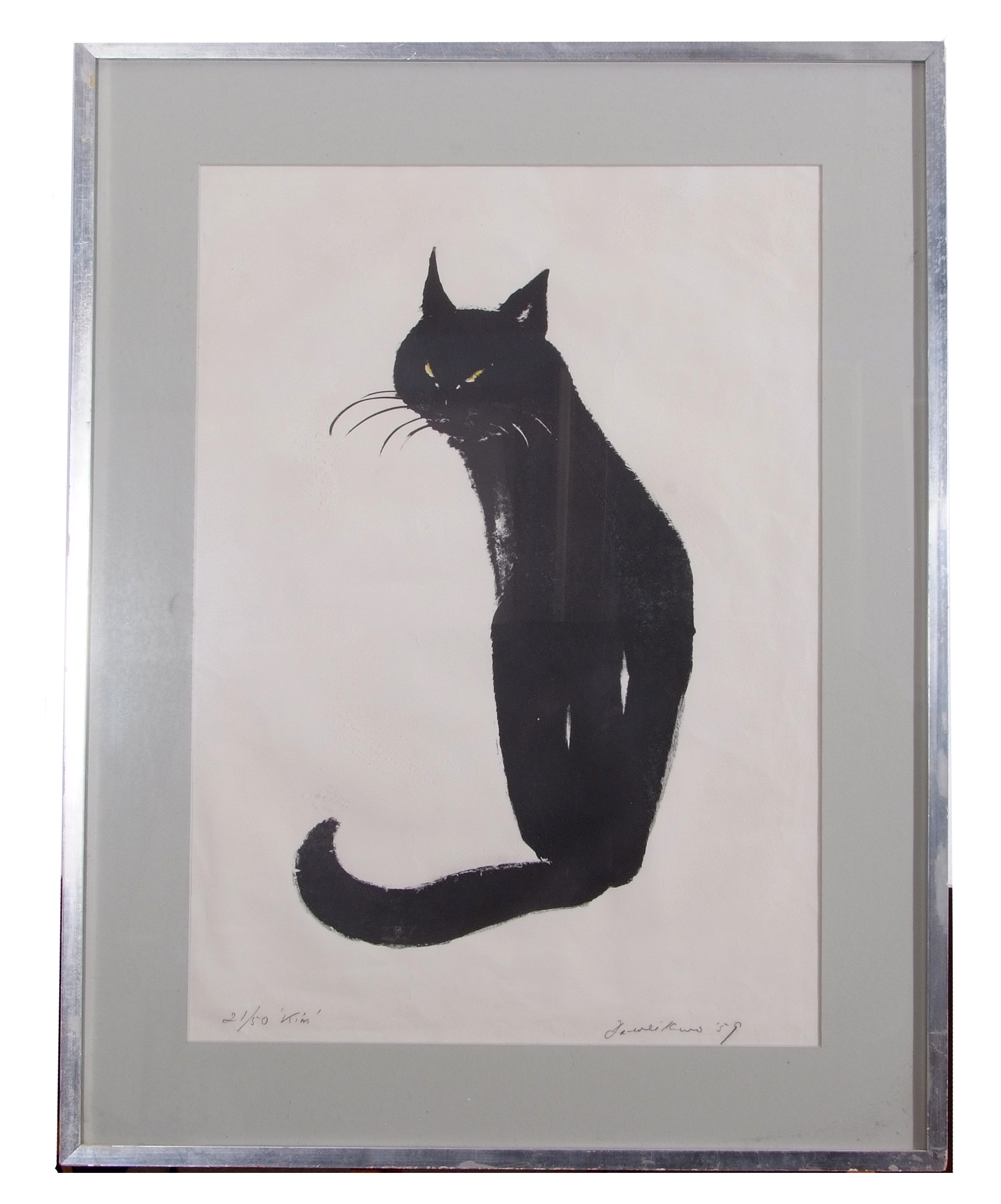 David Kwo Da-Wei, ‘Kim’ or ‘Kim the Cat’, Limited edition print, gallery label verso, Lithograph,