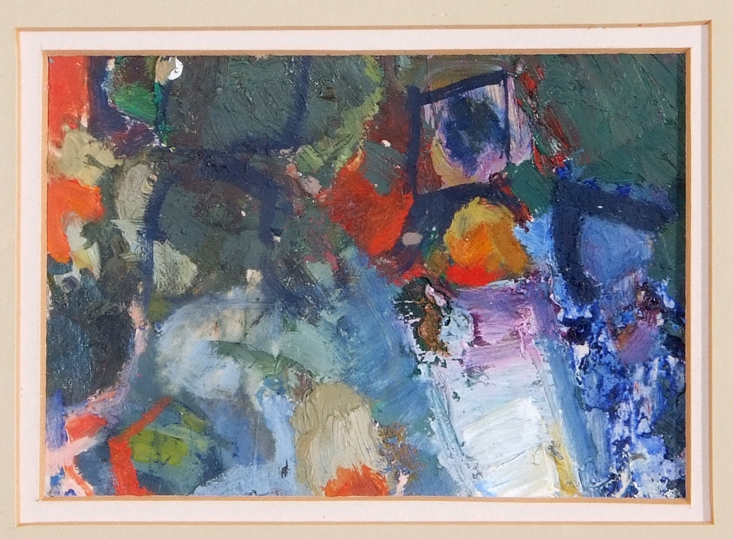 Robin Boyd, Abstract , Oil on paper, unsigned , 4.6 x 6ins. - Image 2 of 2