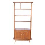 Ercol bookcase with cupboard beneath