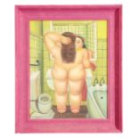 Manner of Beryl Cook, Female nude , Oil on canvas, unsigned, 21 x 17ins.