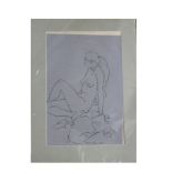 Peter Kavanagh, British Contemporary, Female Nude, Charcoal on paper, signed, 17 x 12ins, unframed.