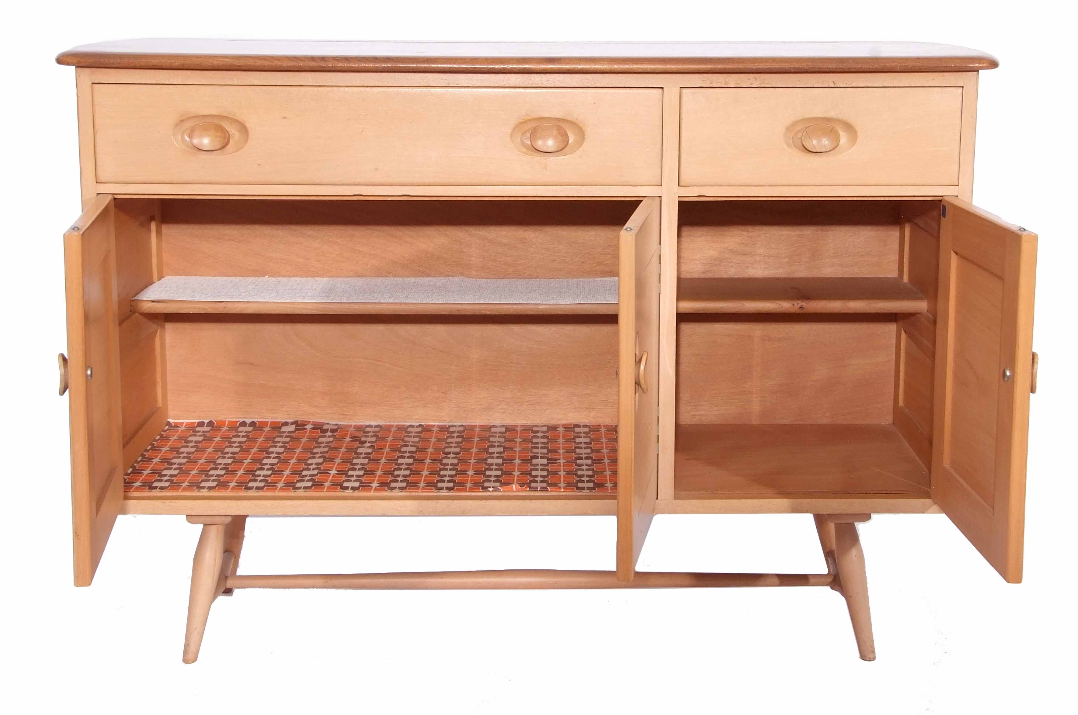 Circa 1960s Ercol sideboard comprising two drawers over three cupboards - Image 2 of 2