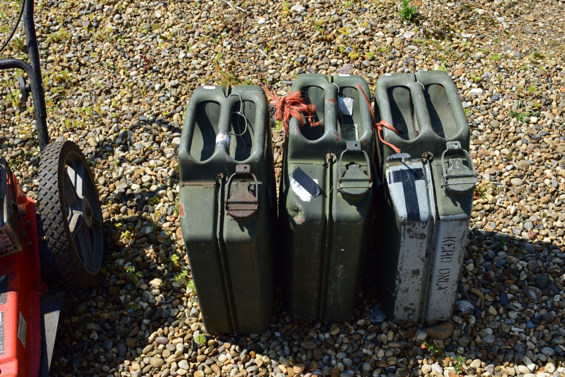 THREE 25LTR JERRY CANS