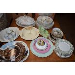 QTY OF CERAMICS INCLUDING NORITAKE COFFEE CANS, ALFRED MEAKIN SERVING BOWL, PLATES ETC