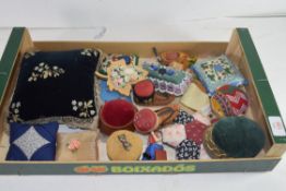 COLLECTION OF VARIOUS NOVELTY PIN CUSHIONS