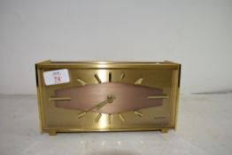 MID 20TH CENTURY ACCTIM METAL CASED MANTEL CLOCK