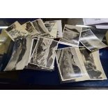 BOX OF VARIOUS VINTAGE POSTCARDS AND PHOTOGRAPHS TO INCLUDE RANGE OF PHOTOS FROM CRUISE SHIP JOURNEY