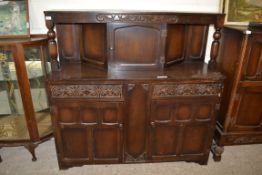 REPRODUCTION COURT CUPBOARD STYLE SIDEBOARD, LENGTH APPROX 139CM