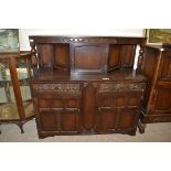 REPRODUCTION COURT CUPBOARD STYLE SIDEBOARD, LENGTH APPROX 139CM