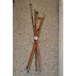 ETHNOGRAPHICA/TRIBAL INTEREST, A MIXED LOT, THREE KNOBKERRI TYPE WALKING STICKS, TOGETHER WITH