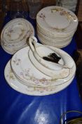QTY EARLY 20TH CENTURY FLORAL DECORATED DINNER WARES