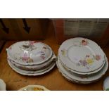 QTY BOOTH FLORAL PATTERN DINNERWARE