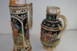 OVERSIZED GERMAN BEER STEIN AND SIMILAR JUG