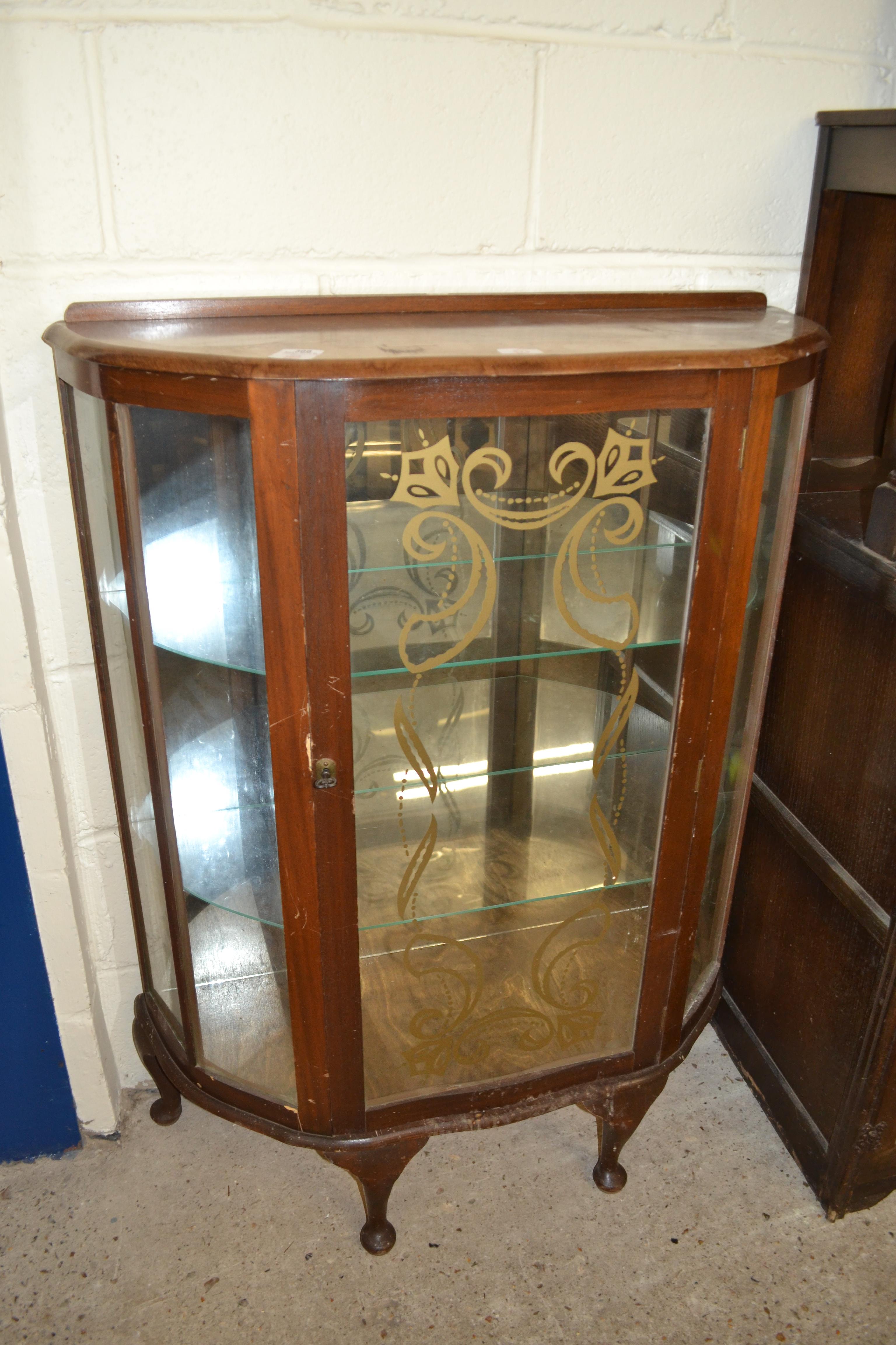 MID 20TH CENTURY CHINA CABINET, WIDTH APPROX 86CM