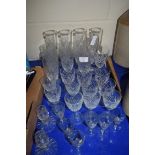 MIXED LOT VARIOUS 20TH CENTURY CUT GLASS DRINKING GLASSES