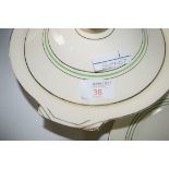 QTY OF ALFRED MEAKIN GILT LINED DINNER WARES INCLUDING TUREENS, PLATES ETC