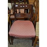 SINGLE 19TH CENTURY DINING CHAIR WITH PINK UPHOLSTERED SEAT