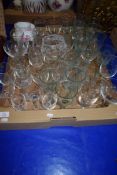 BOX OF MIXED MODERN DRINKING GLASSES
