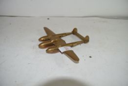 EARLY 20TH CENTURY BRASS MODEL OF A PLANE