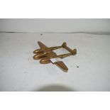 EARLY 20TH CENTURY BRASS MODEL OF A PLANE