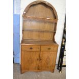 REPRODUCTION ARCHED DRESSER WITH CARVED DECORATION THROUGHOUT, WITH APPROX 92CM