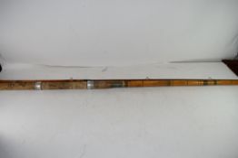 VINTAGE THREE PIECE CANE FISHING ROD MARKED "FALCON"