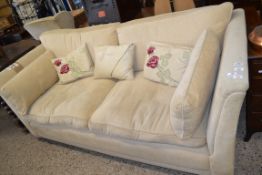 LARGE THREE SEAT MODERN SOFA, LENGTH APPROX 201CM