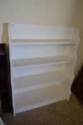 WHITE PAINTED WATERFALL BOOKCASE