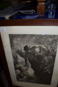 FRAMED MONOCHROME PRINT OF THE WATER WITCH