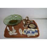 TRAY OF MIXED ITEMS TO INCLUDE MOTHER OF PEARL ETUI TYPE CASE PLUS ANOTHER SIMILAR, VIEWMASTER 3D