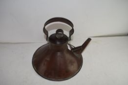 UNUSUAL CIRCULAR COPPER KETTLE