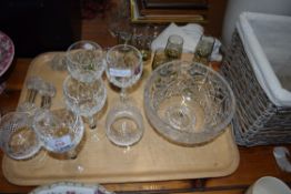 QTY OF VARIOUS GLASS WARES INCLUDING ROYAL ALBERT CRYSTAL GLASSES