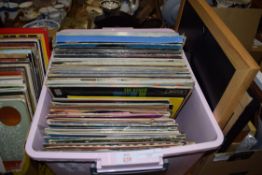 BOX OF VARIOUS RECORDS INCLUDING DUDLEY MOORE, DEAN MARTIN, CARPENTERS ETC